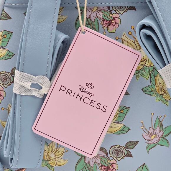 Loungefly Disney The Princess And The Frog Tiana Blue Floral Mini Backpack Bag - Picture 6 of 7